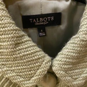 Talbots green tweed jacket.